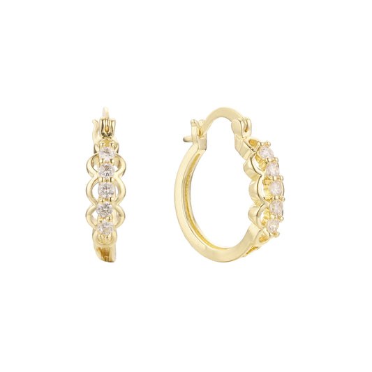 Hoop earrings in 14K Gold, Rose Gold plating colors