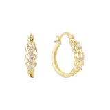 Hoop earrings in 14K Gold, Rose Gold plating colors