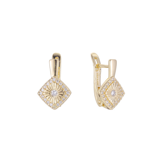 Earrings in 14K Gold, Rose Gold, two tone plating colors