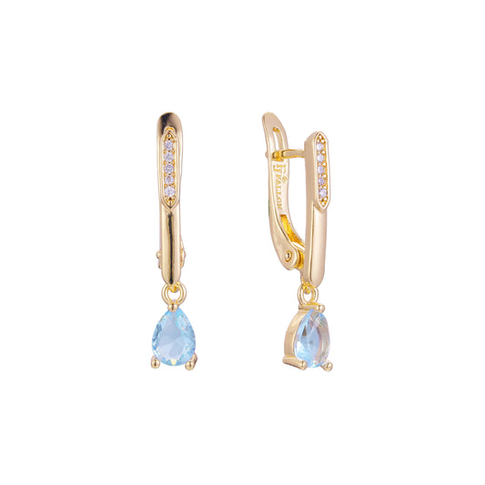 Aretes de racimo en Oro de 14K, Oro Rosa, baño de dos colores