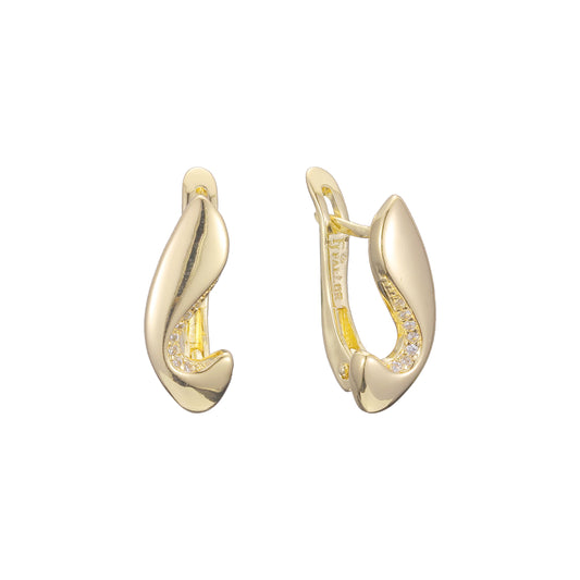 Earrings in 14K Gold, Rose Gold, two tone plating colors