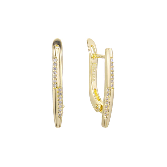 Earrings in 14K Gold, Rose Gold, two tone plating colors