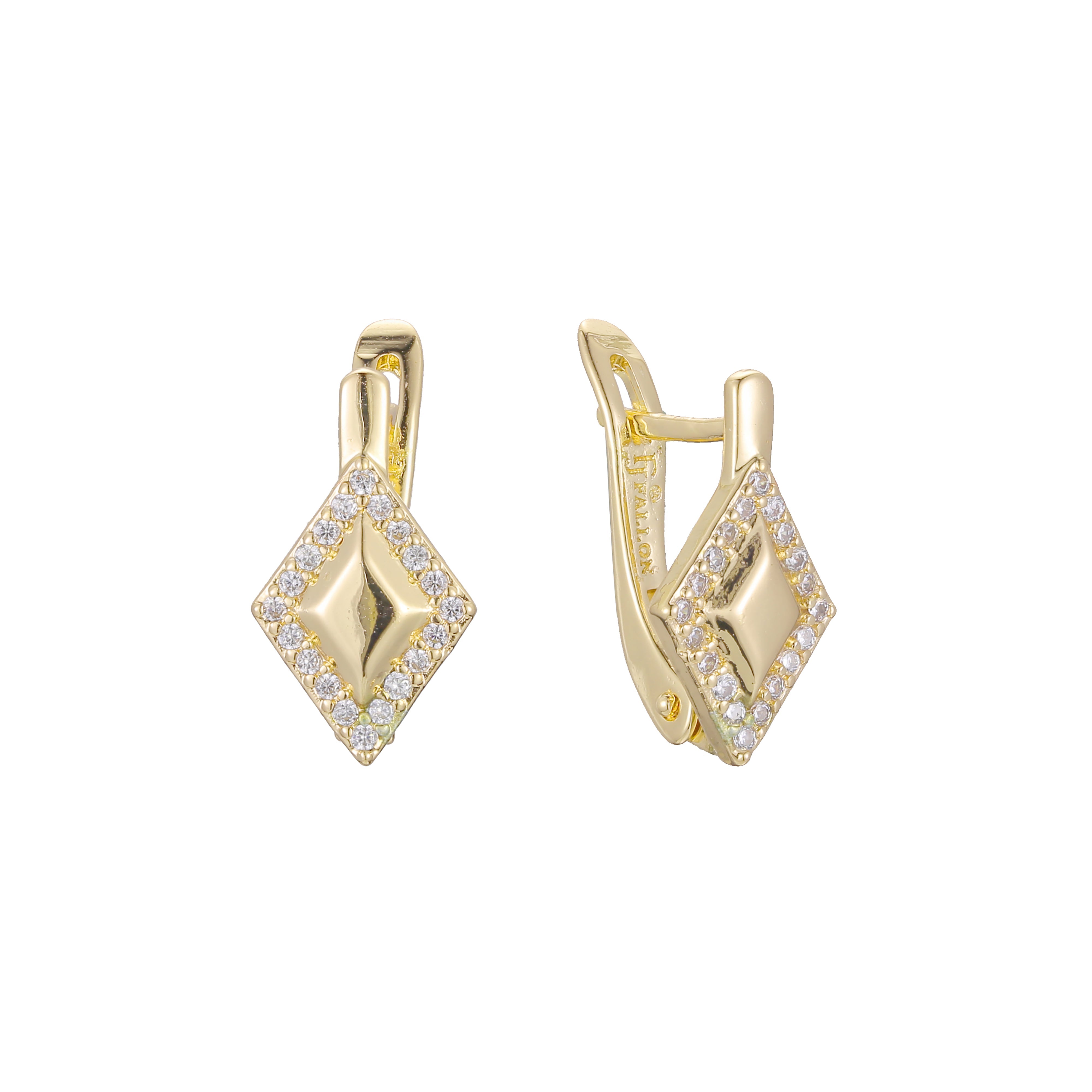 Earrings in 14K Gold, Rose Gold, two tone plating colors