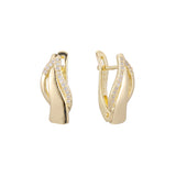 Earrings in 14K Gold, Rose Gold, two tone plating colors