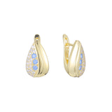 Aretes de racimo en Oro de 14K, Oro Rosa, baño de dos colores