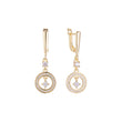 Drop earrings in 14K Gold, Rose Gold, two tone plating colors