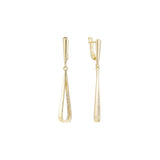 Aretes altos en Oro 14K, Oro Rosa, baño en dos tonos