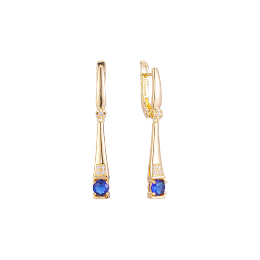 Aretes de racimo en Oro de 14K, baño de Oro Rosa colores