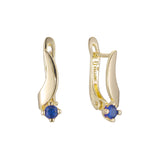 Solitaire earrings in 14K Gold, Rose Gold plating colors