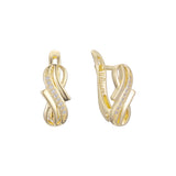 Elegantes aretes en Oro de 14K, Oro Rosa, baño en dos tonos