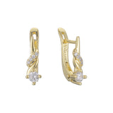 Aretes de racimo en Oro de 14K, Oro Rosa, baño de dos colores