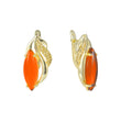 Solitaire Marquise big stone earrings in 14K Gold, Rose Gold plating colors