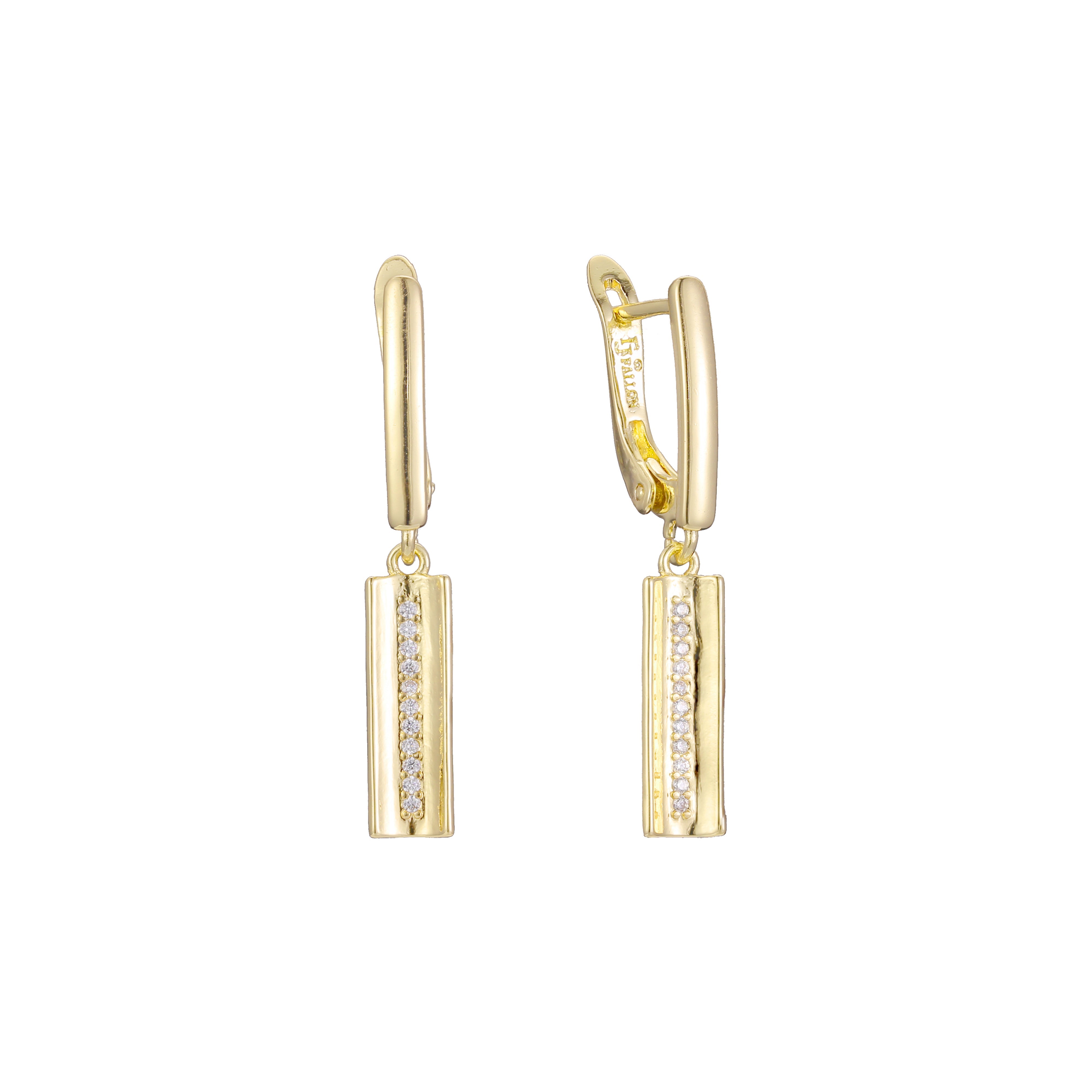 Drop earrings in 14K Gold, Rose Gold plating colors