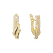 Aretes en Oro 14K, Oro Rosa, baño en dos tonos