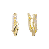 Earrings in 14K Gold, Rose Gold, two tone plating colors