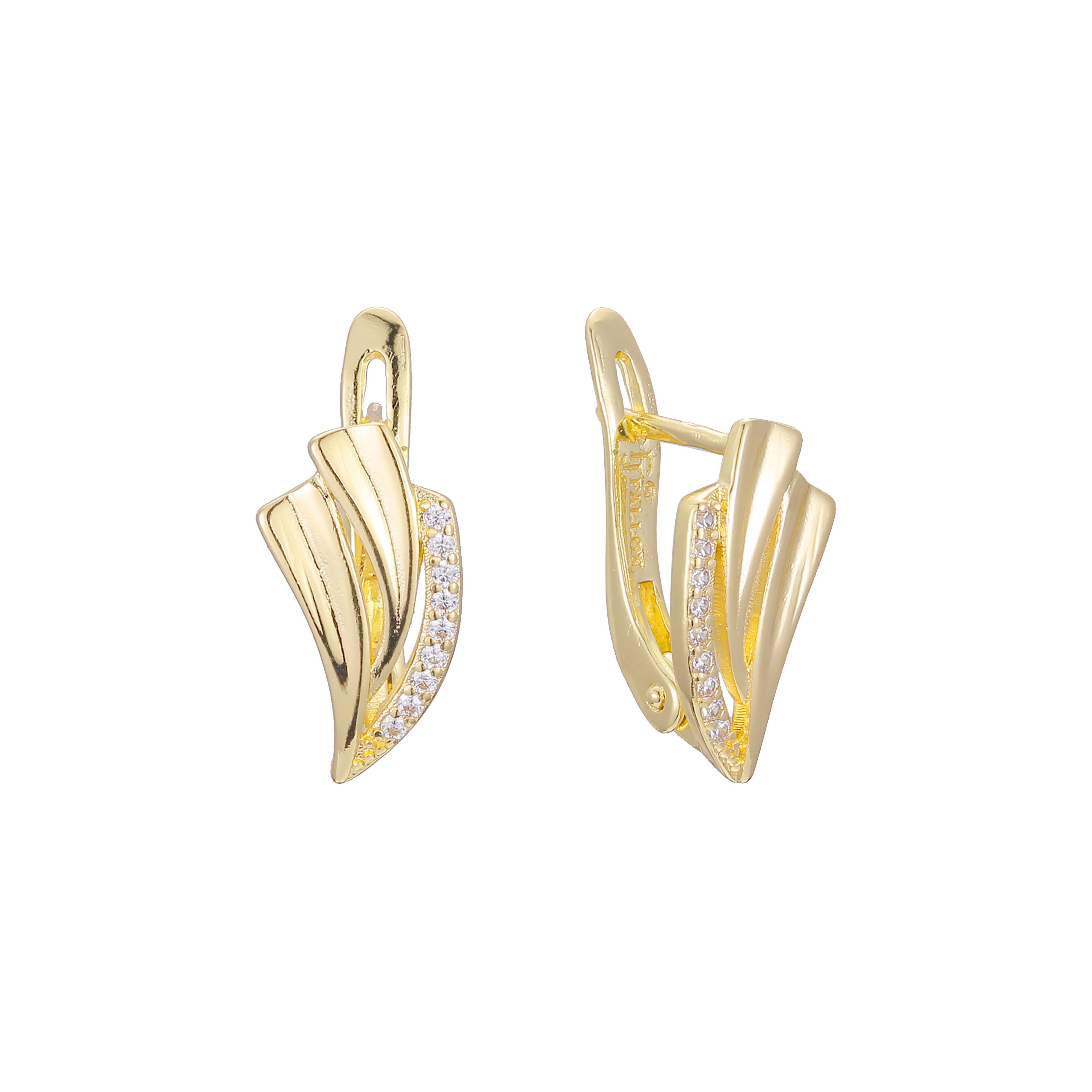 Earrings in 14K Gold, Rose Gold, two tone plating colors