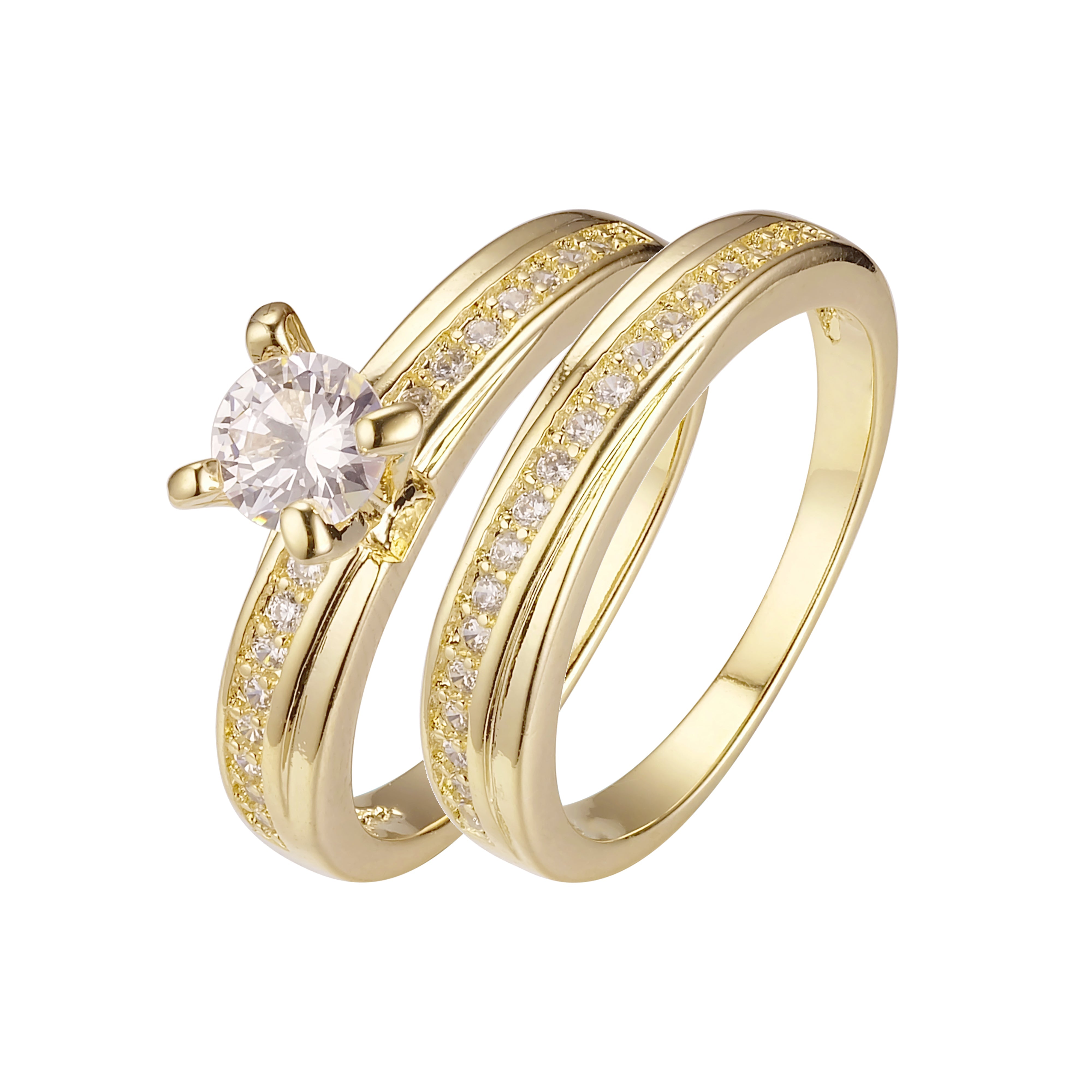 Solitaire big stone stackable rings