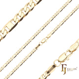 フィガロ & ミラー ミックス リンク チェーン メッキ 14K ゴールド