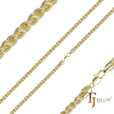 Double spiga cable link 14K Gold chains