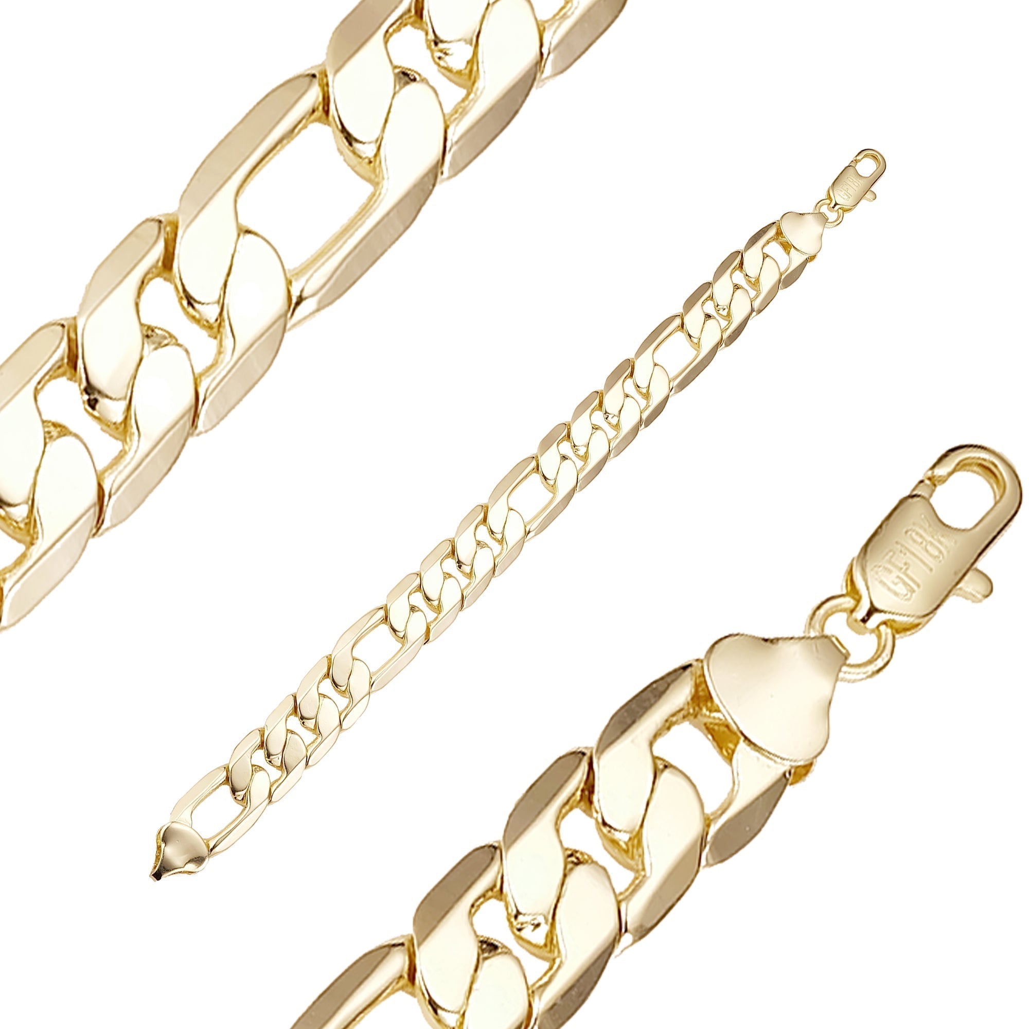 Classic Figaro link 14K Gold Chains [Wide >9mm]