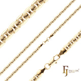 Round Mariner rod link hammered chains plated in 14K Gold, two tone