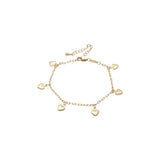 Heart fancy link bracelets plated in 14K Gold