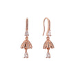 Wire hook cluster chandelier drop earrings in 14K Gold, Rose Gold plating colors