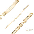 Pulseiras ID masculinas N Mariner link banhadas a ouro 14K