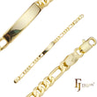 Figaro link engraveable 14K Gold Men's ID bracelets