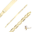 Mariner link hammered Men's ID bracelets plated in 14K Gold colors