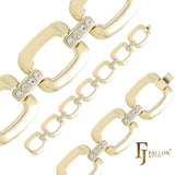 Wide Buckles link 14K Gold bracelets