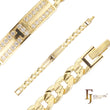 Pulseiras masculinas Miami Cuban Link banhadas a ouro 14K, cores ouro rosa