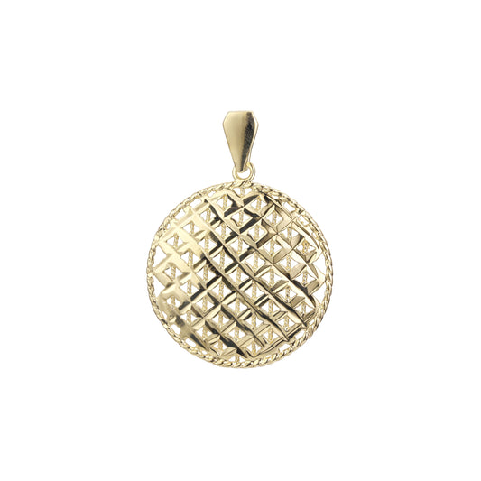 Net of cage elegante pingente de filigrana em ouro 14K, ouro rosa e ouro branco