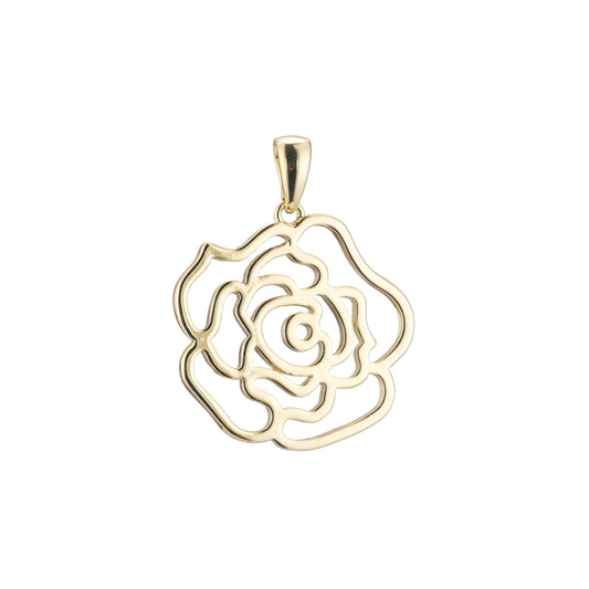 Flower pendant in Rose Gold, 14K Gold plating colors