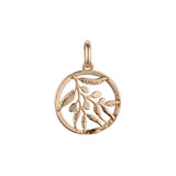 Life circle leaves and fruits pendant in Rose Gold two tone, 14K Gold plating colors