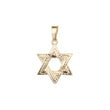 Pingente hexagrama estrela de David em ouro 14K