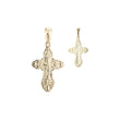 Orthodox Crucifix of Jesus Cross 14K Gold, Rose Gold, White Gold, two tone pendant