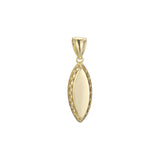 Pingente Marquise Teardrop em ouro rosa, cores folheadas a ouro 14K