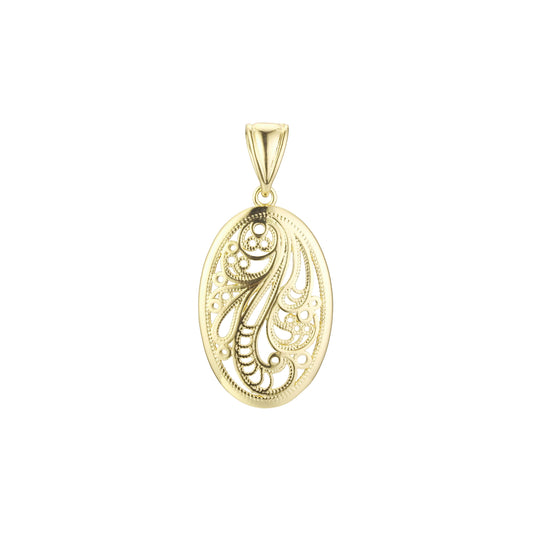 Waves and leaves pendant in Rose Gold, 14K Gold plating colors