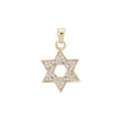 14K Gold star of David hexagram pendant