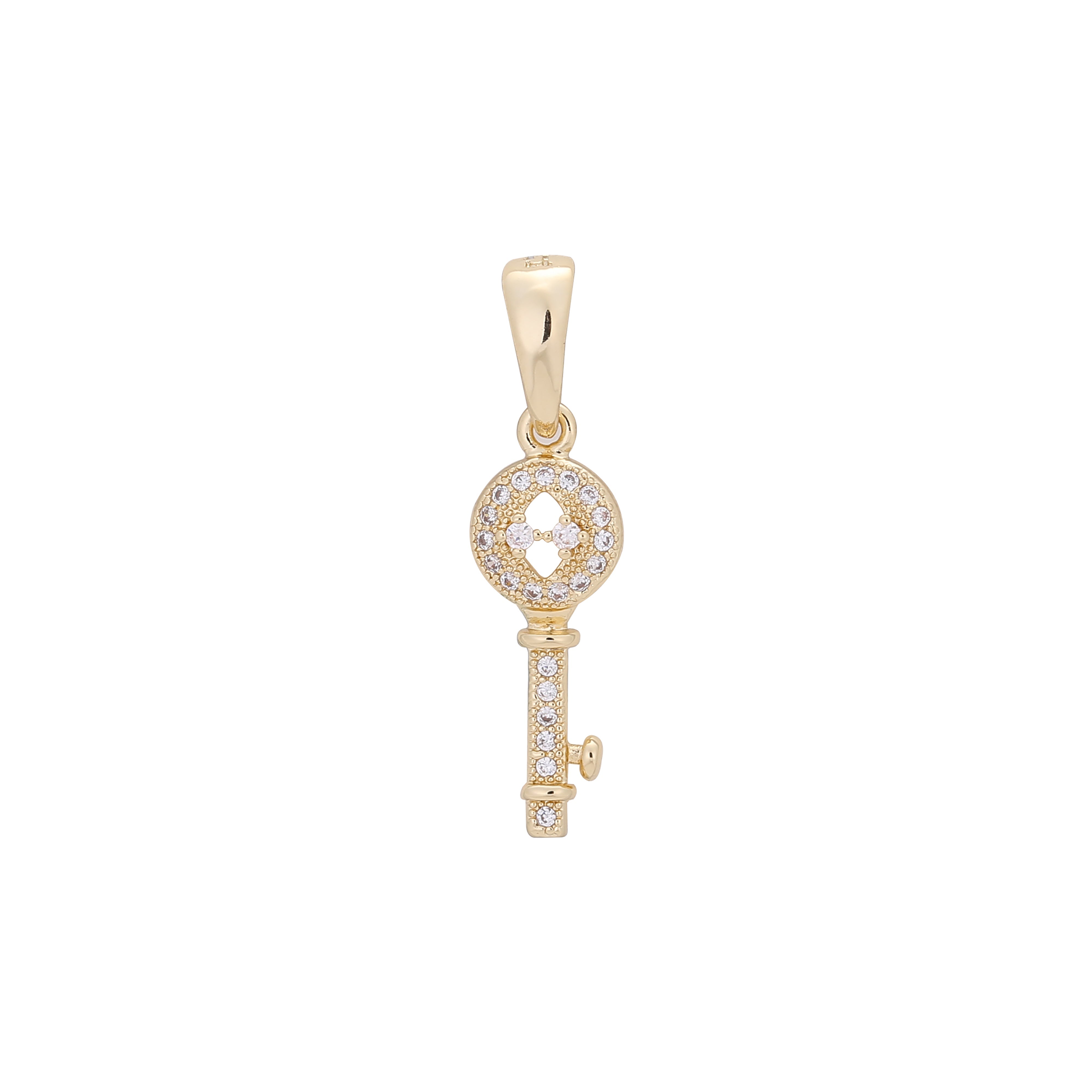 Colgante Key cluster en Oro Rosa, baño de Oro 14K colores