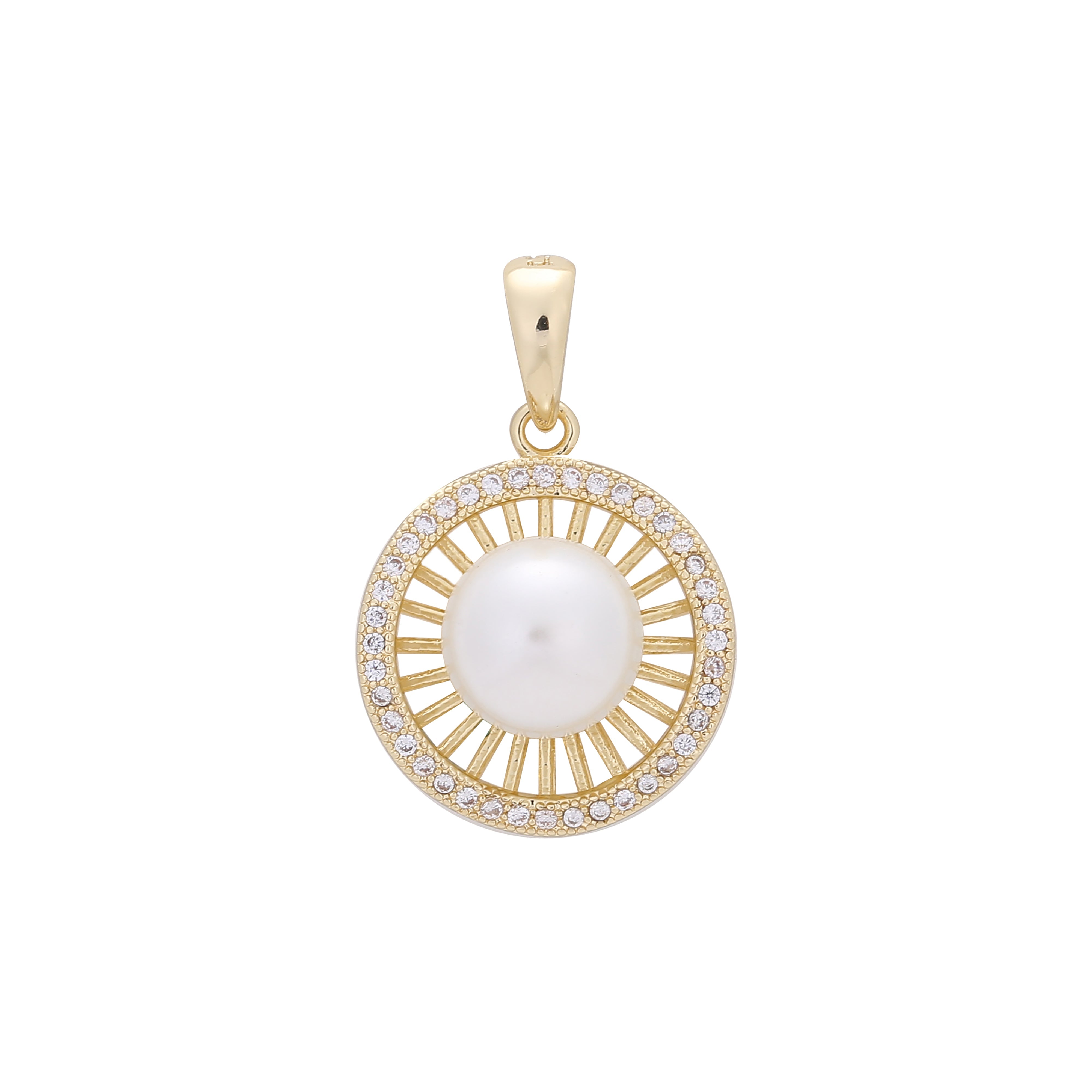 14K Gold pearl pendant