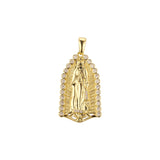 Pingente Virgem Maria de Guadalupe Maria banhado em ouro 14K