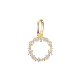 Pure halo cluster paved white CZs Rose Gold, 14K Gold pendant