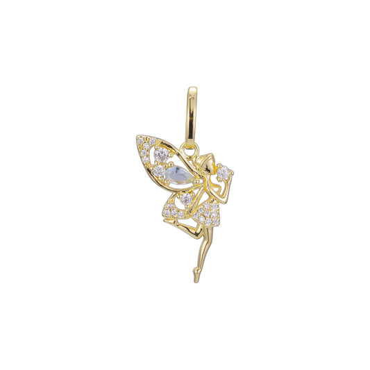 Fairy pendant in Rose Gold two tone, 14K Gold plating colors