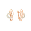 Rose Gold two tone earrings