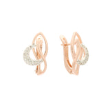 Rose Gold two tone earrings