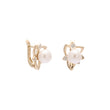 Pearl earrings in 14K Gold, Rose Gold two tone plating colors