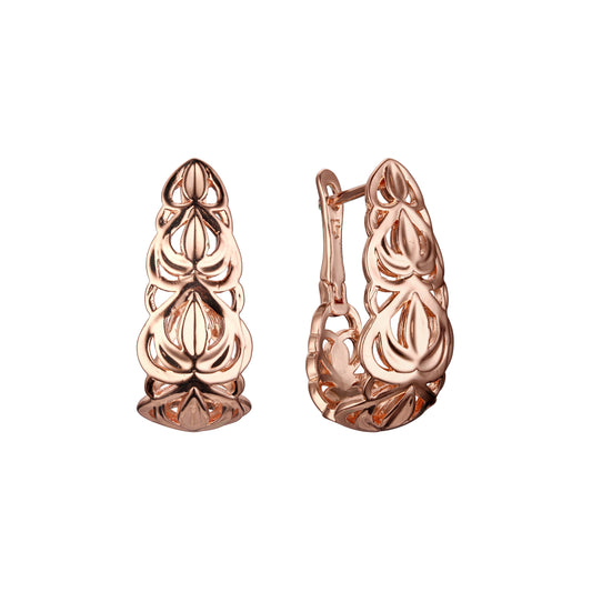 Pendientes de oro rosa