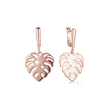 Pendientes Hojas en Oro de 14K, baño de Oro Rosa colores